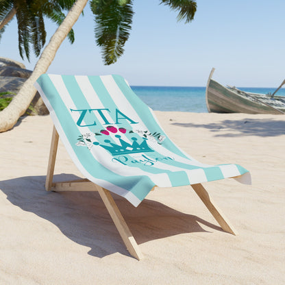 Personalized Zeta Tau Alpha Beach Towel - Ivy Society