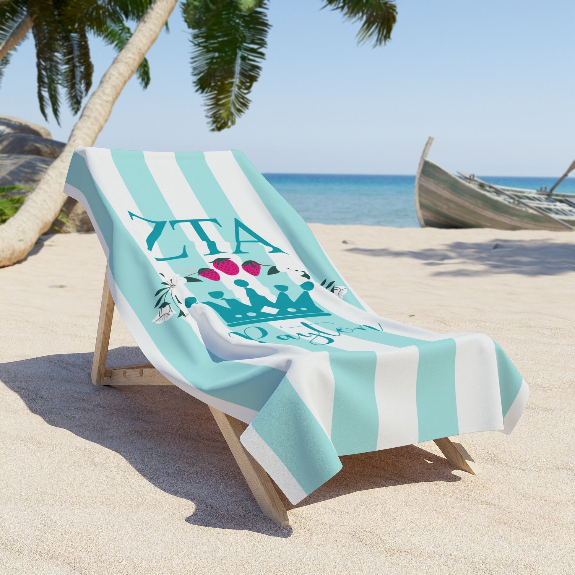 Personalized Zeta Tau Alpha Beach Towel - Ivy Society