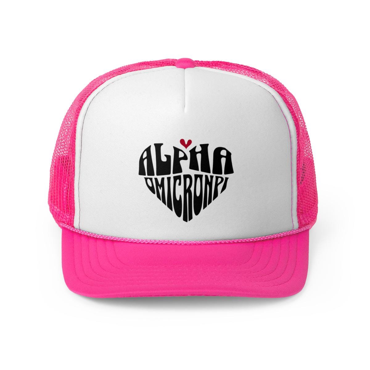 Alpha Omicron Pi Heart Trucker Hat - Ivy Society