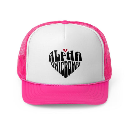 Alpha Omicron Pi Heart Trucker Hat - Ivy Society
