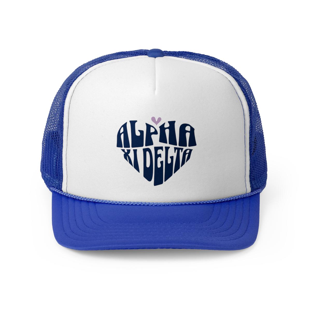 Alpha Xi Delta Heart Trucker Hat - Ivy Society