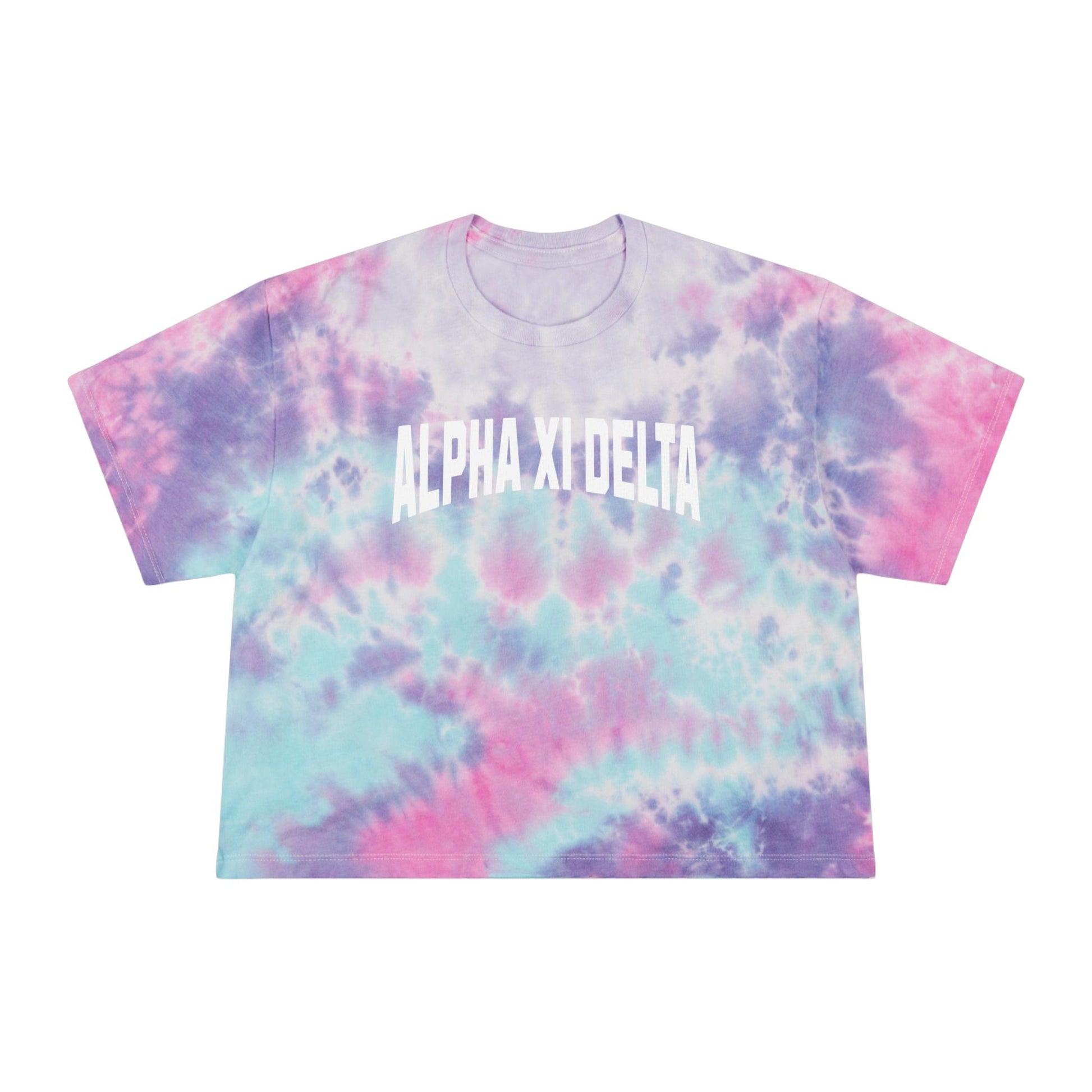 Alpha Xi Delta Tie Dye Crop Top Tee - Ivy Society
