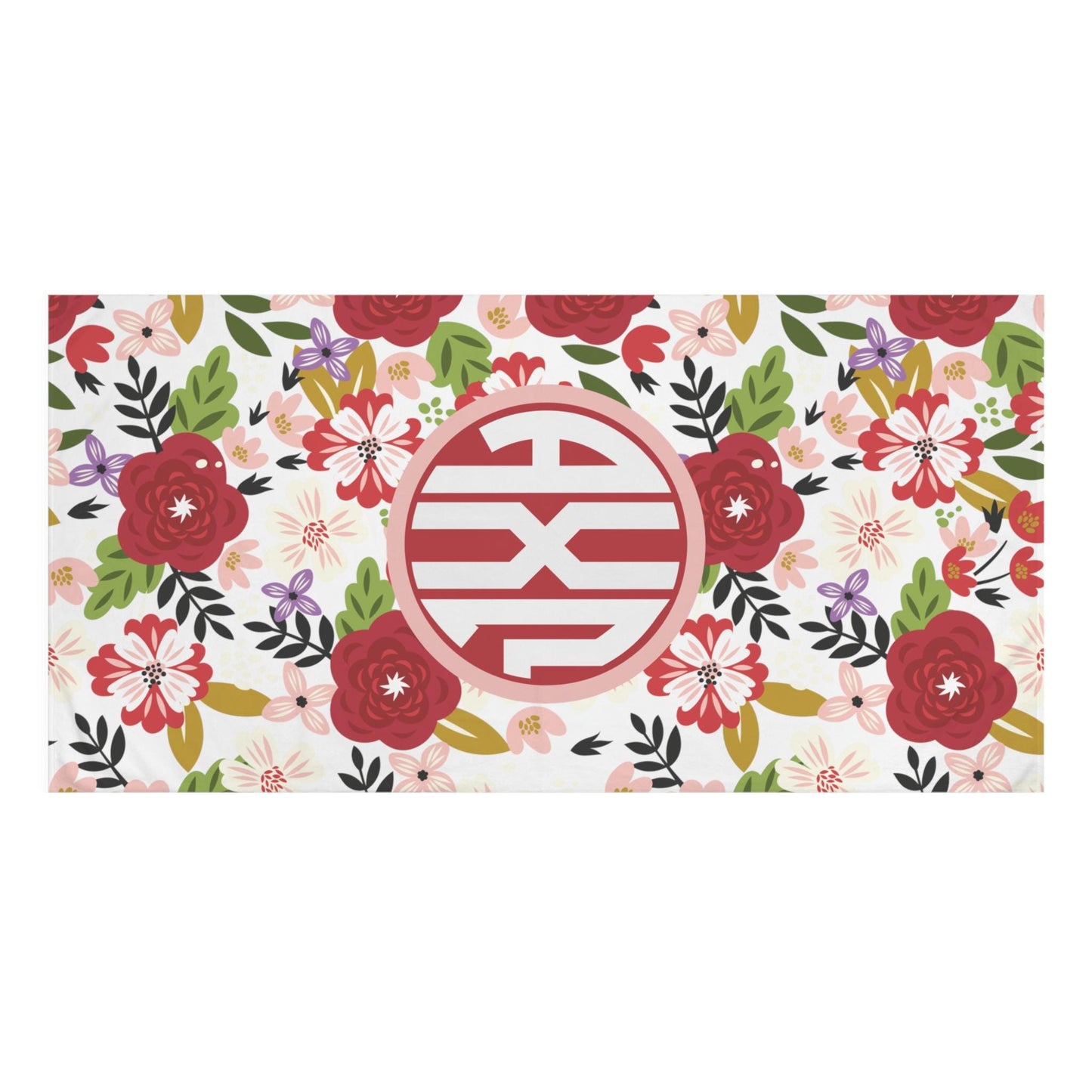 Alpha Chi Omega Floral Lightweight Beach Towel - Ivy Society