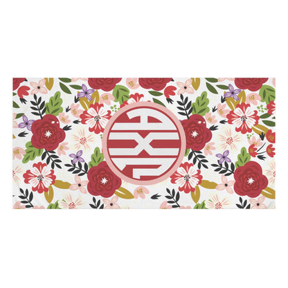 Alpha Chi Omega Floral Lightweight Beach Towel - Ivy Society