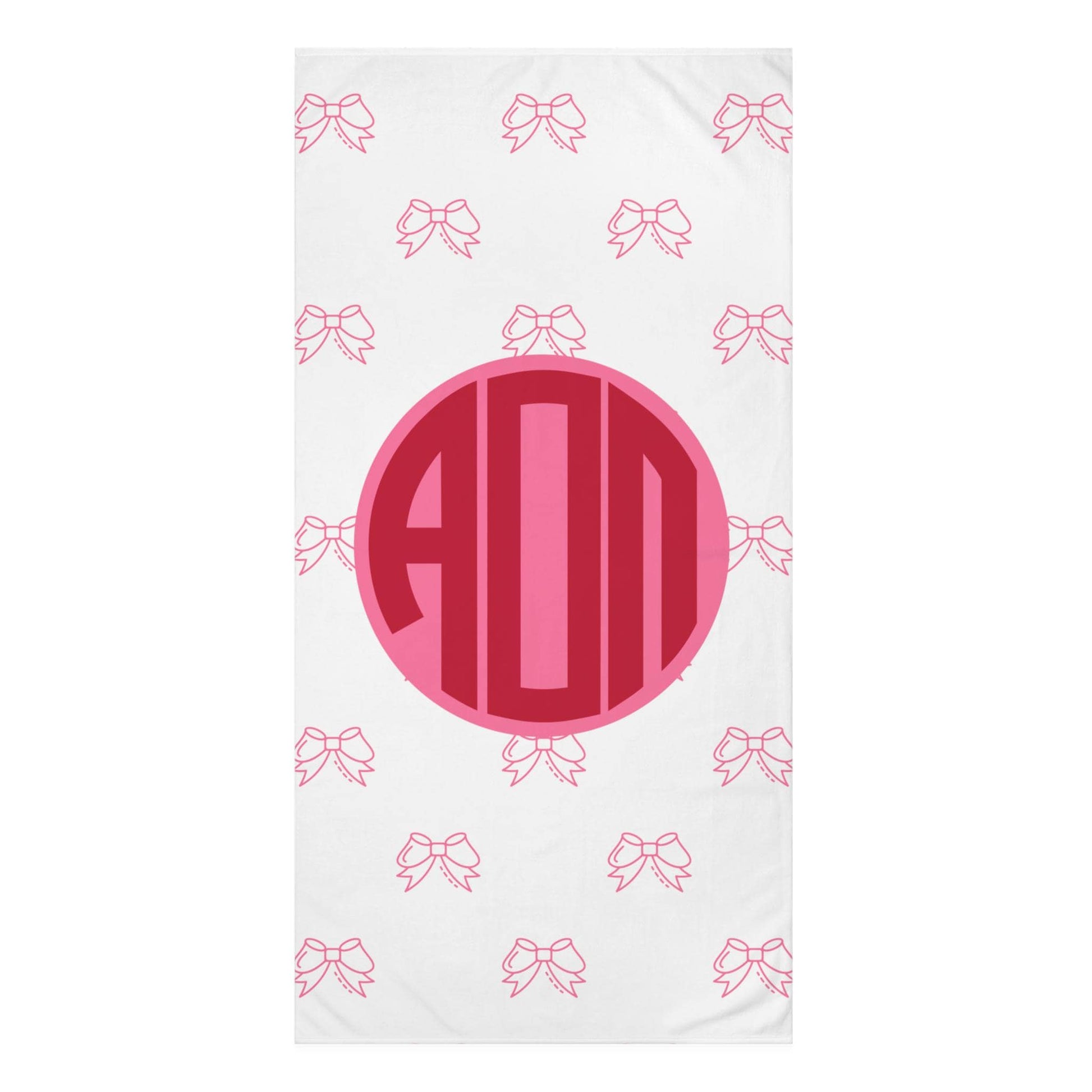 Alpha Omicron Pi Bow Beach Towel - Ivy Society