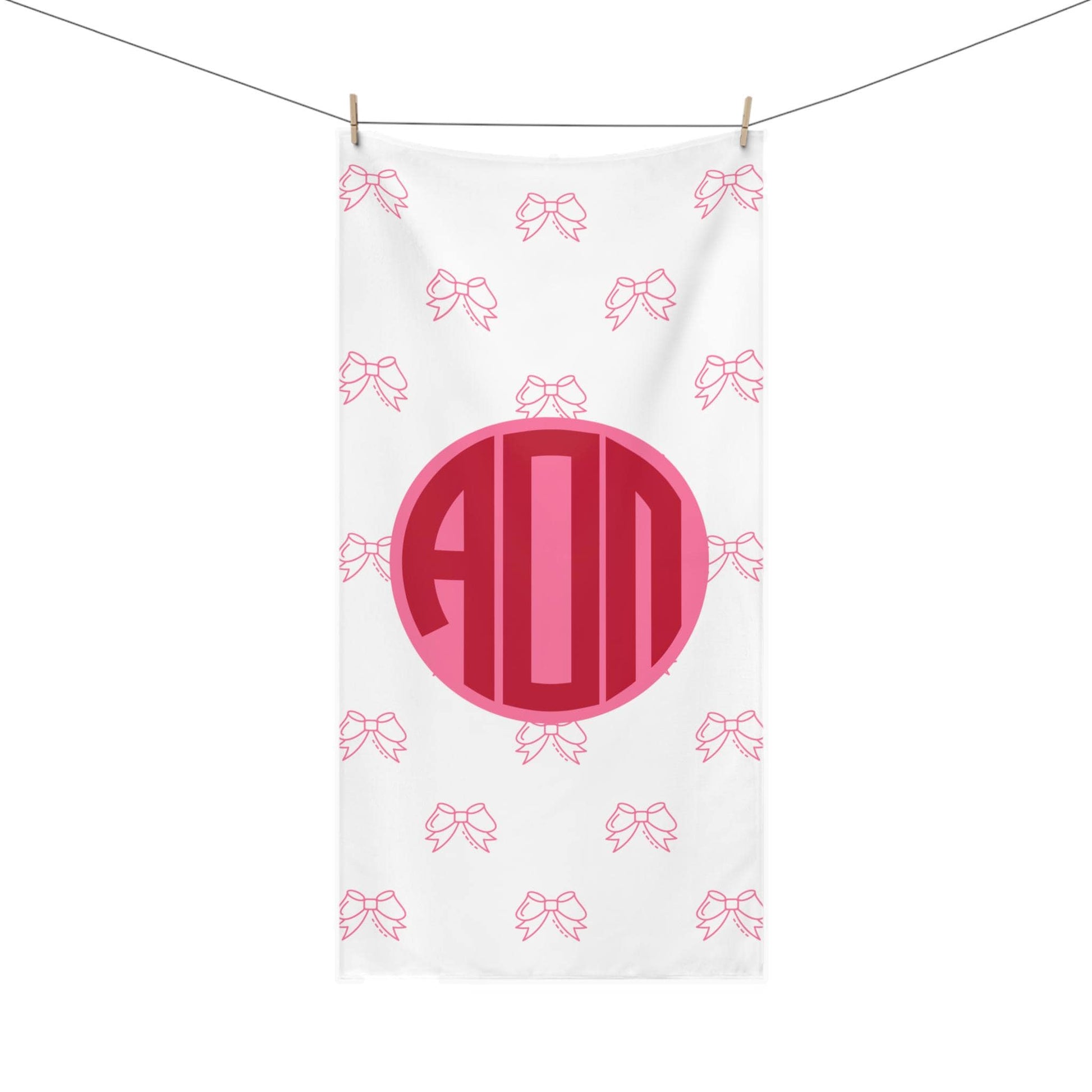 Alpha Omicron Pi Bow Beach Towel - Ivy Society