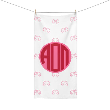 Alpha Omicron Pi Bow Beach Towel - Ivy Society
