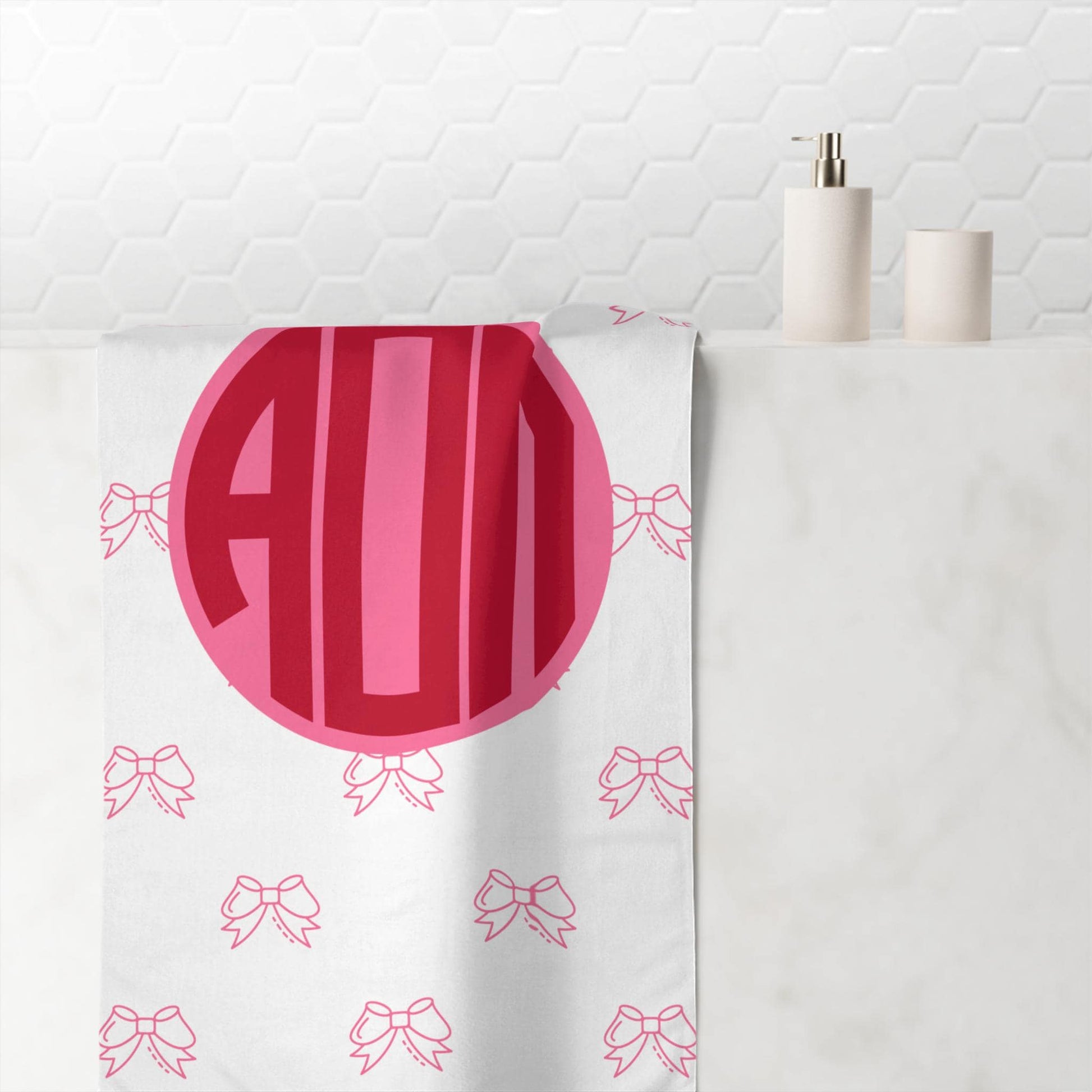 Alpha Omicron Pi Bow Beach Towel - Ivy Society
