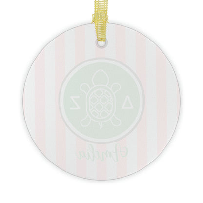 Delta Zeta Personalized Turtle Ornament - Ivy Society