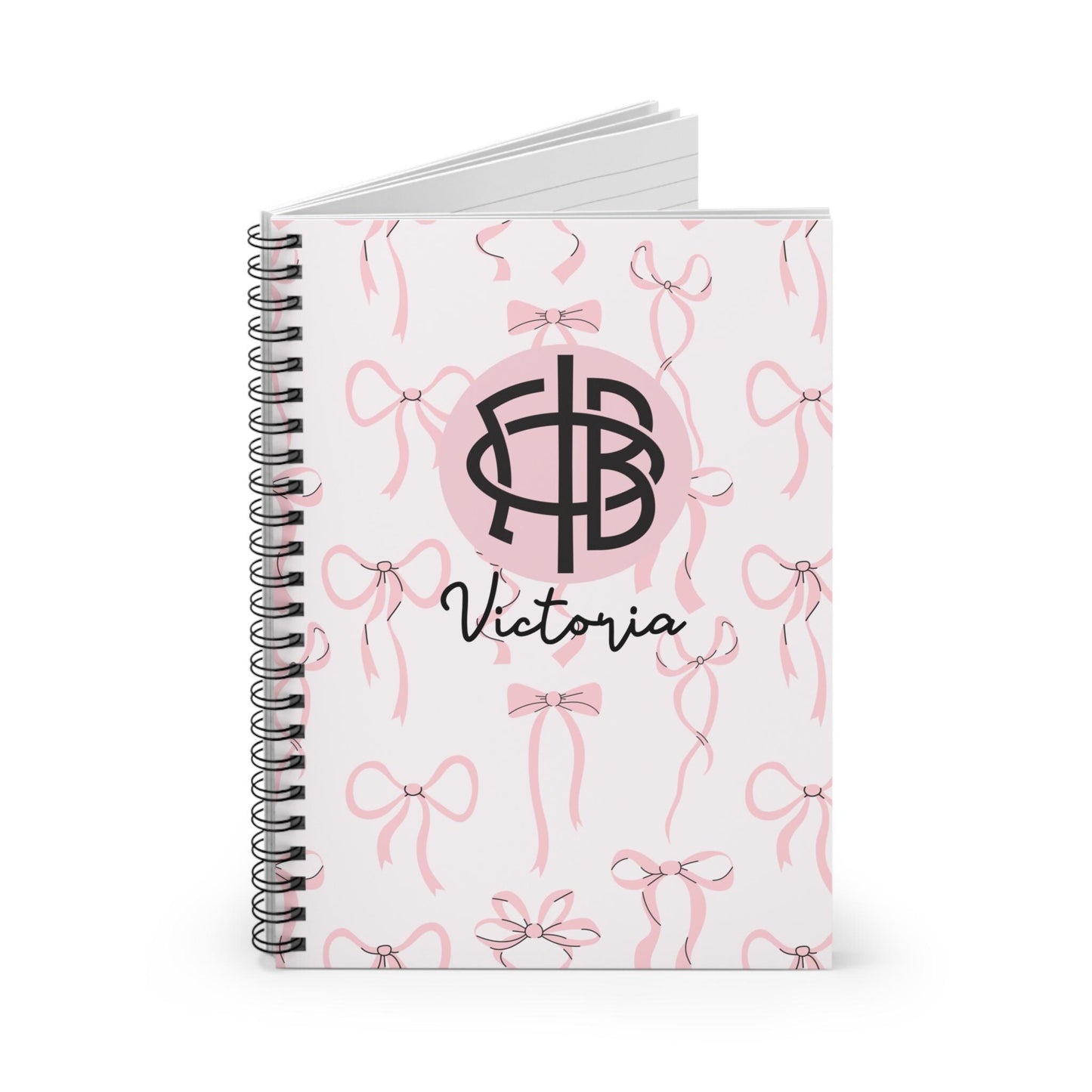 Gamma Phi Beta Personalized Bow Notebook - Ivy Society