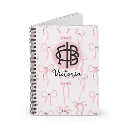 Gamma Phi Beta Personalized Bow Notebook - Ivy Society