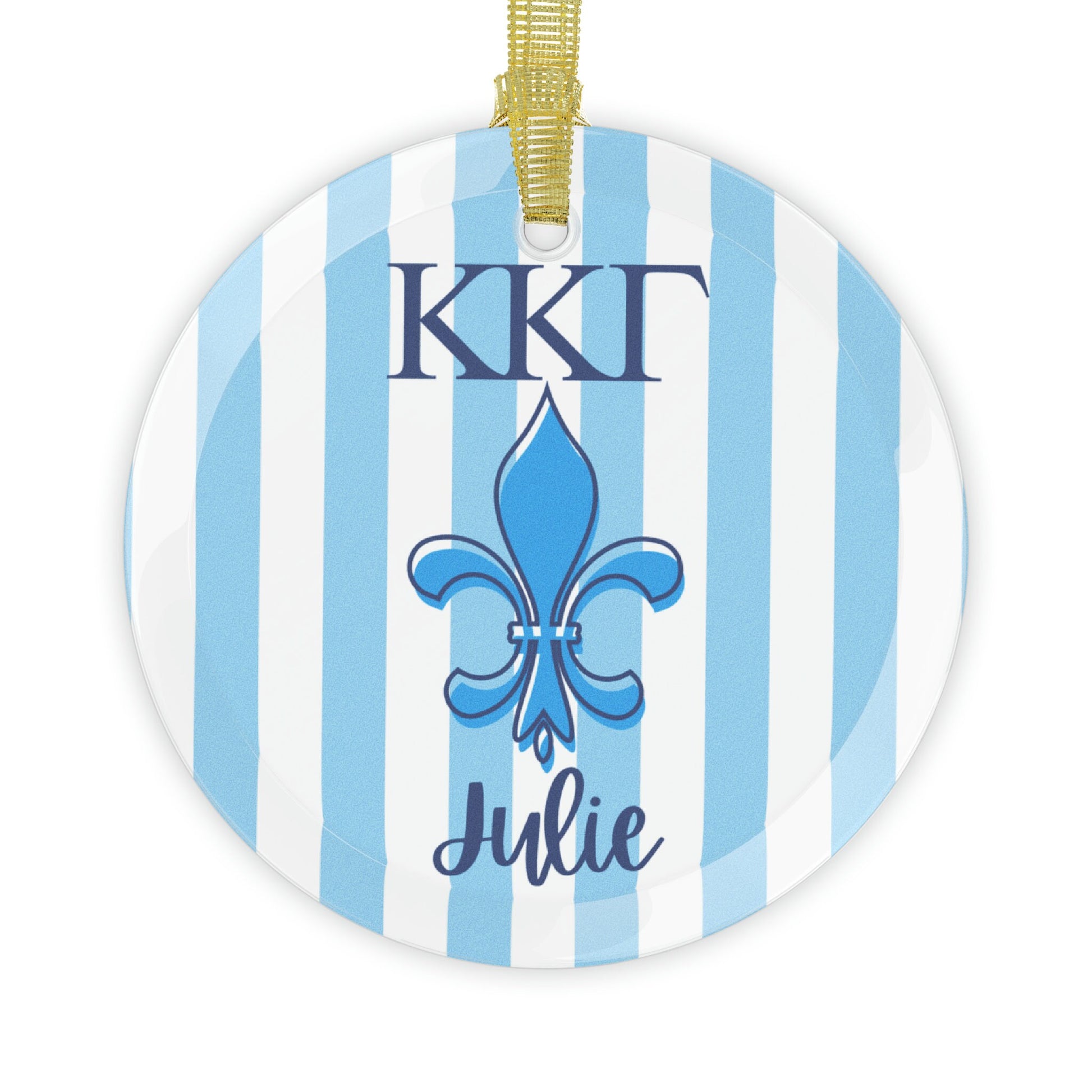 Kappa Kappa Gamma Personalized Fleur Dis Lis Ornament - Ivy Society