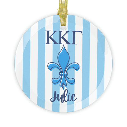 Kappa Kappa Gamma Personalized Fleur Dis Lis Ornament - Ivy Society