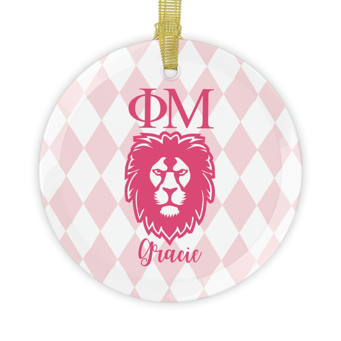 Phi Mu Personalized Lion Ornament - Ivy Society