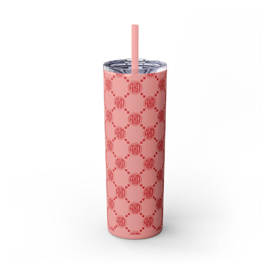 Alpha Chi Omega Monogram Print Skinny Tumbler - Ivy Society