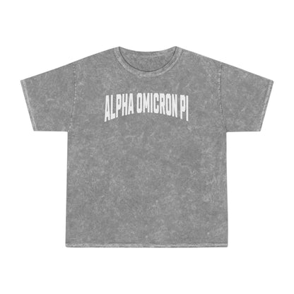 Alpha Omicron Pi Mineral Wash T Shirt - Ivy Society