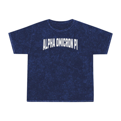 Alpha Omicron Pi Mineral Wash T Shirt - Ivy Society