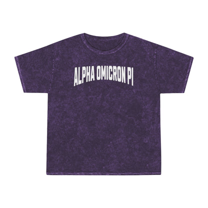 Alpha Omicron Pi Mineral Wash T Shirt - Ivy Society