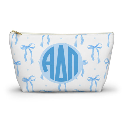 Alpha Delta Pi Monogram Bow Makeup Bag - Ivy Society