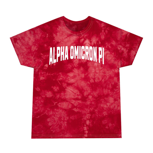 Alpha Omicron Pi Red Tie Dye T Shirt - Ivy Society