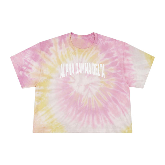 Alpha Omicron Pi Tie Dye Crop Tee - Ivy Society