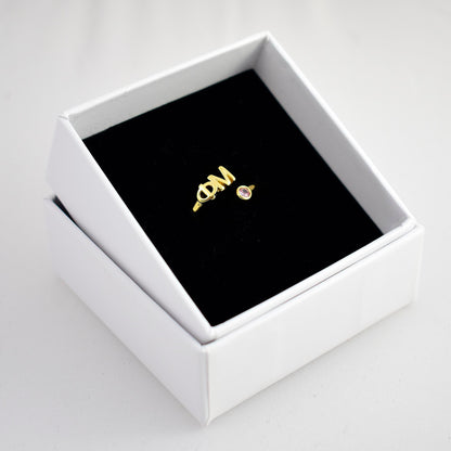 Phi Mu Gemstone Ring