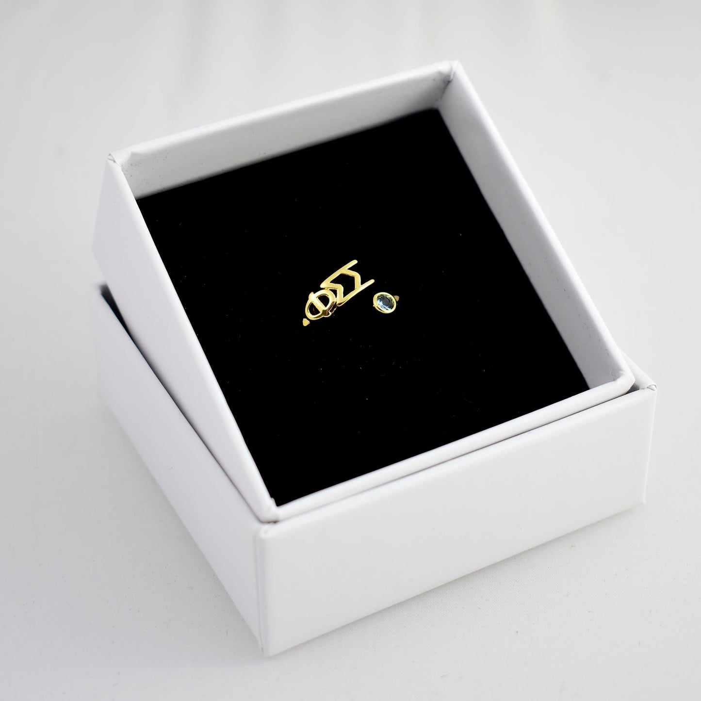 Phi Sigma Sigma Gemstone Ring