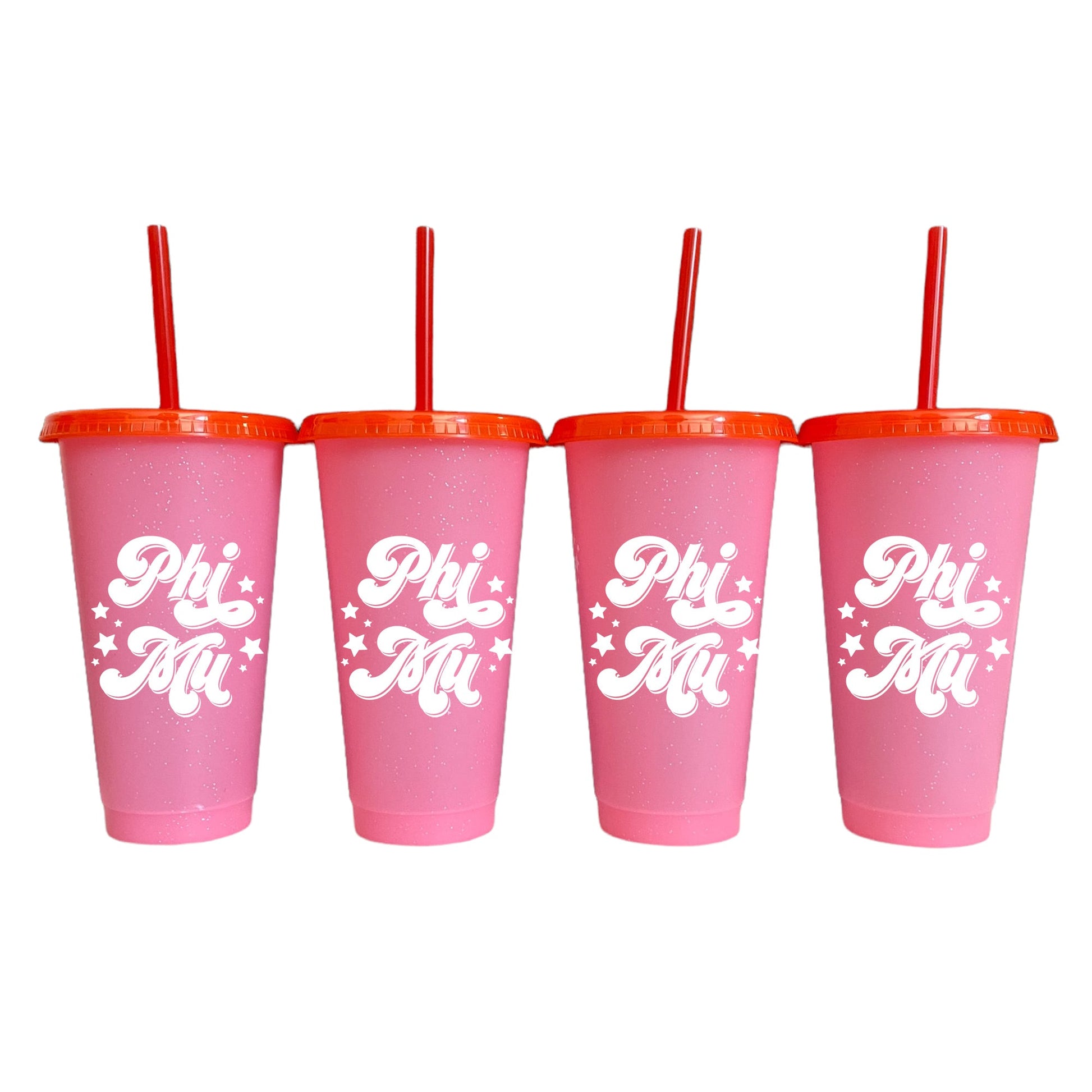 Phi Mu Pink Color Changing Cups 4 Pack - Ivy Society