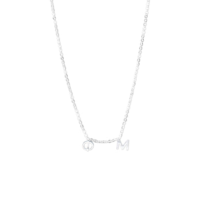 Phi Mu Silver Letters Necklace