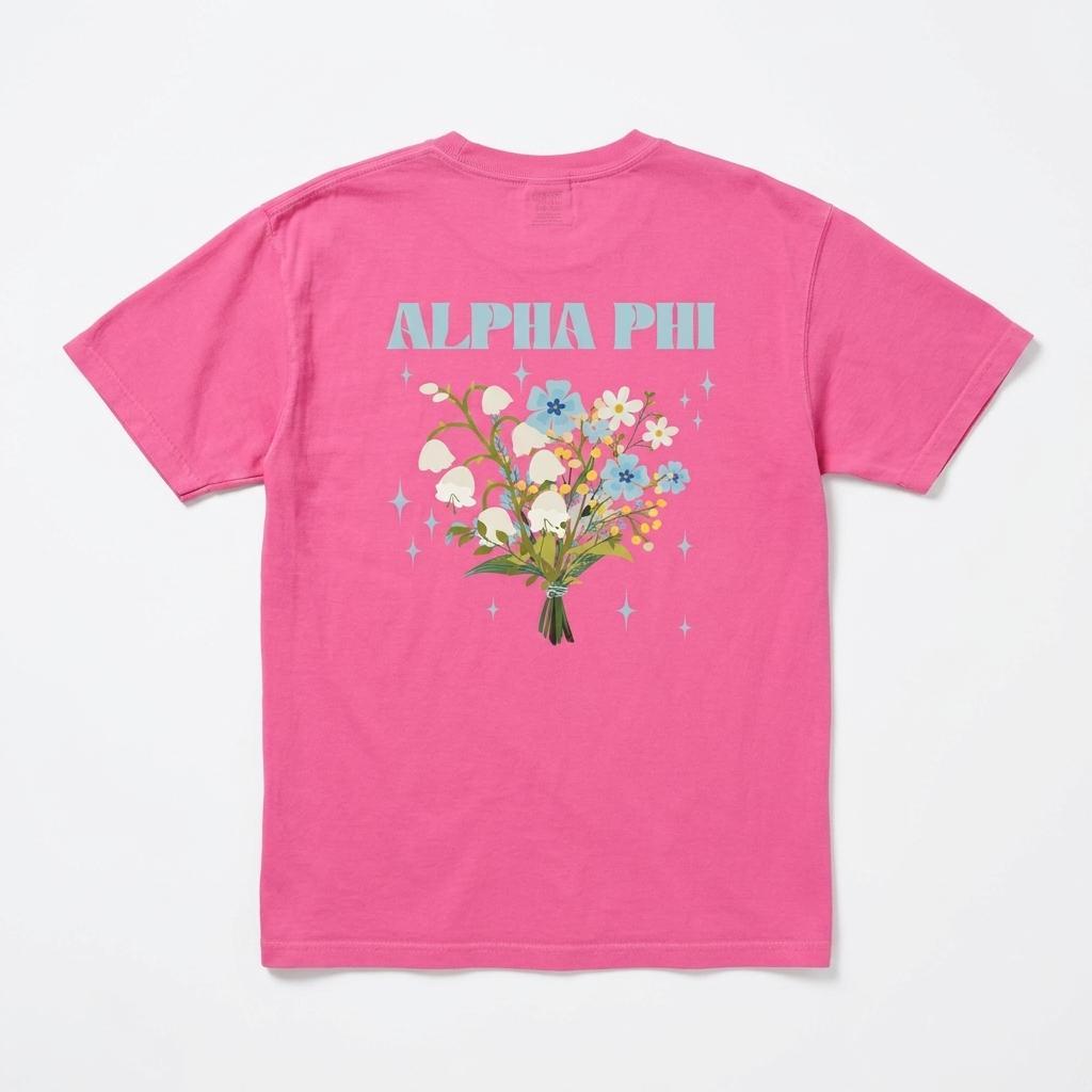 Alpha Phi Bouquet T Shirt