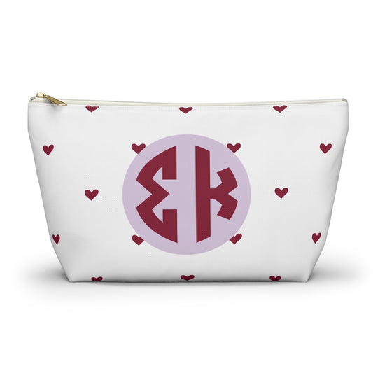Sigma Kappa Hearts Makeup Bag - Ivy Society