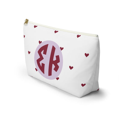 Sigma Kappa Hearts Makeup Bag - Ivy Society