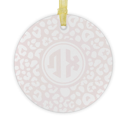 Chi Omega Leopard Glass Ornament - Ivy Society