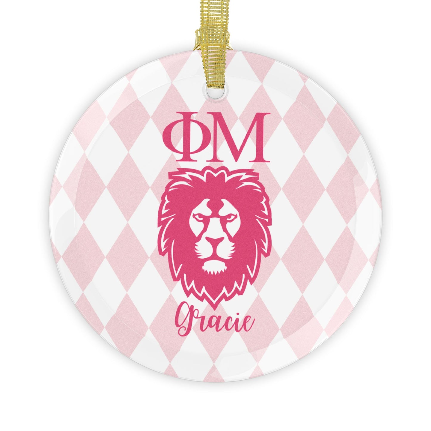 Phi Mu Personalized Ornament - Ivy Society