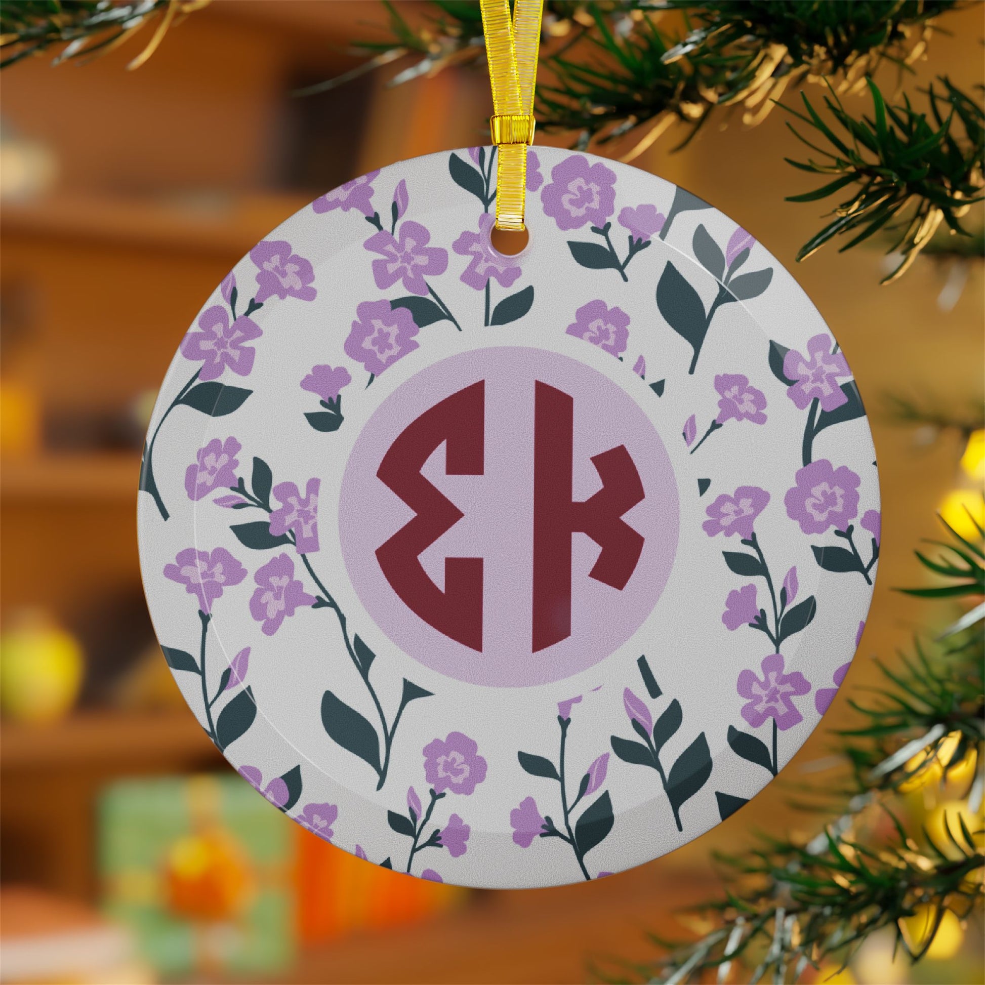 Sigma Kappa Floral Ornament - Ivy Society