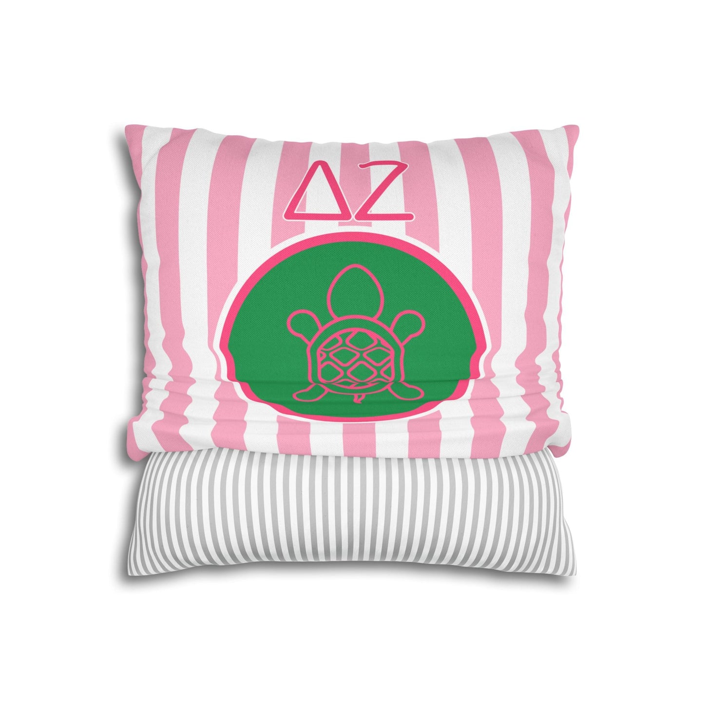 Delta Zeta Turtle Throw Pillow Cover - Ivy Society