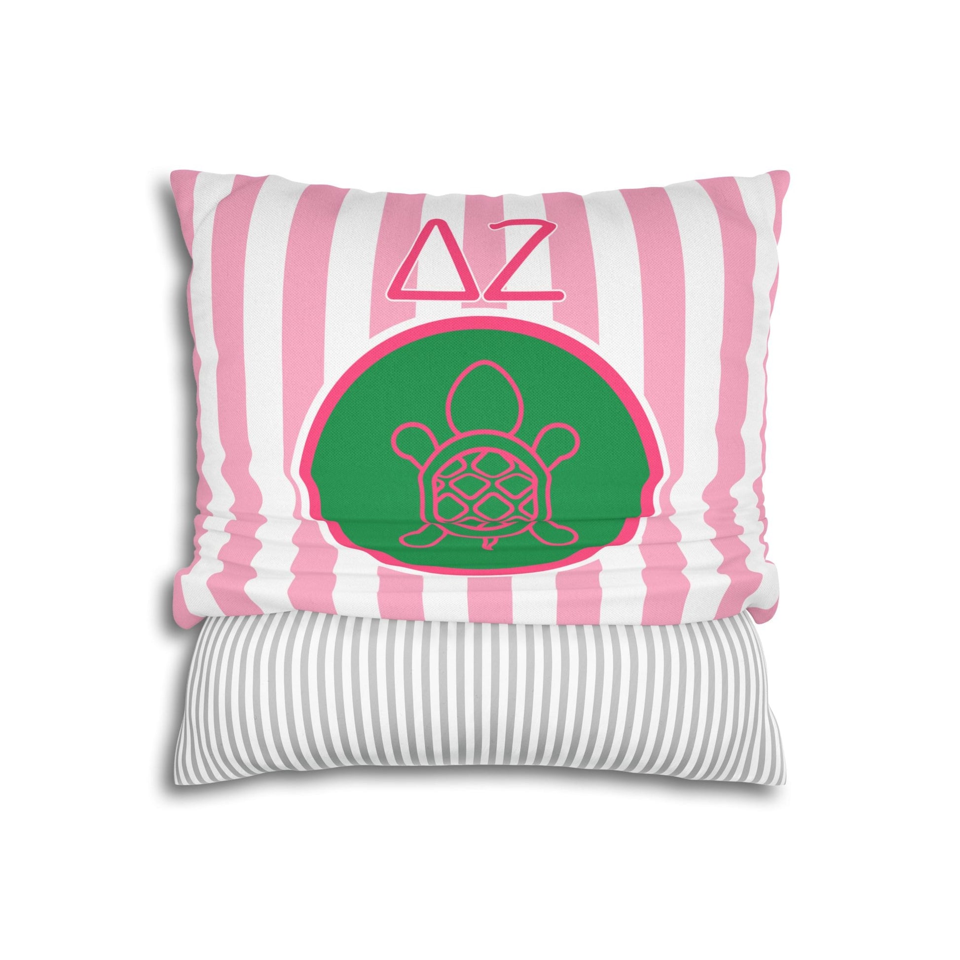 Delta Zeta Turtle Throw Pillow Cover - Ivy Society