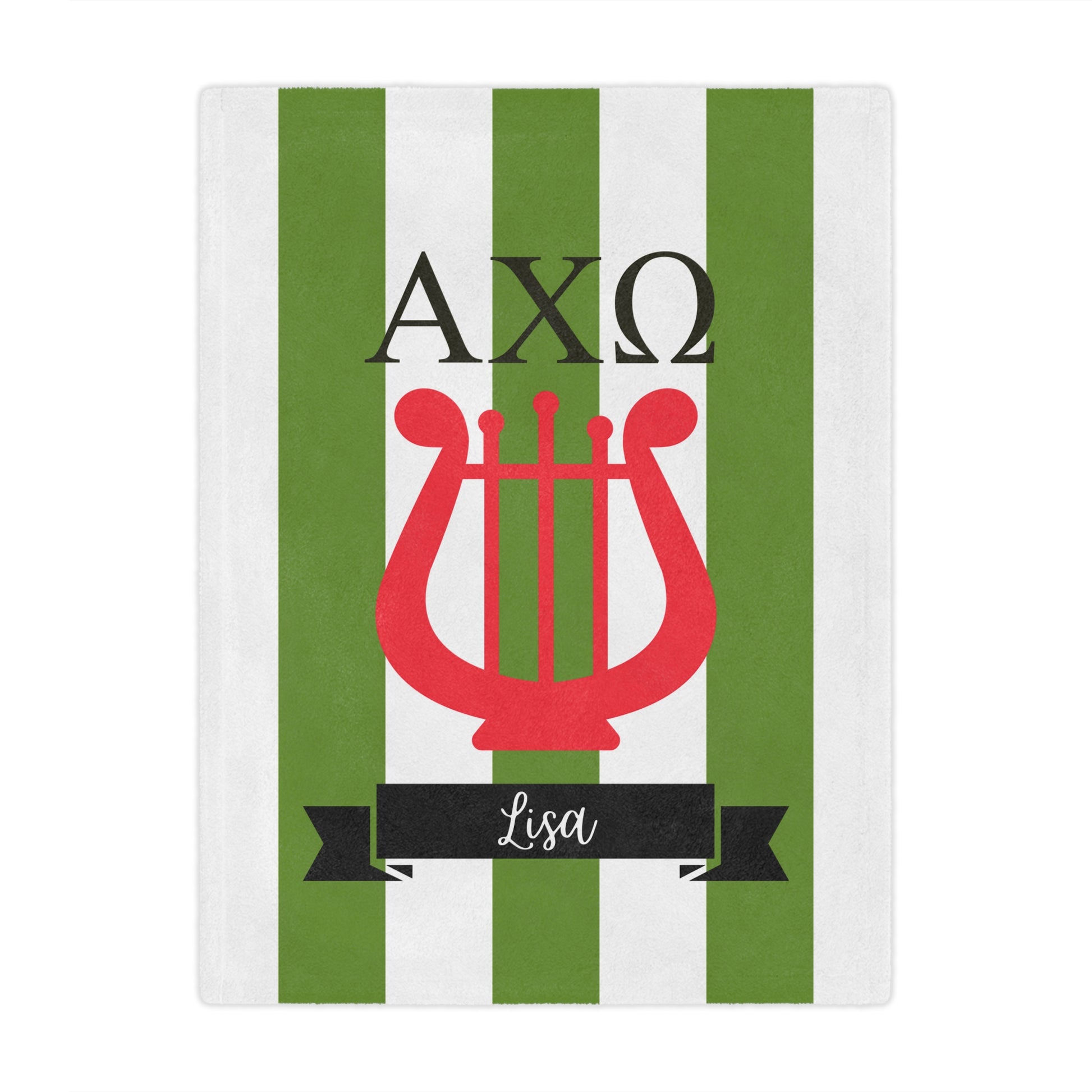 Alpha Chi Omega Personalized Lyre Blanket - Ivy Society