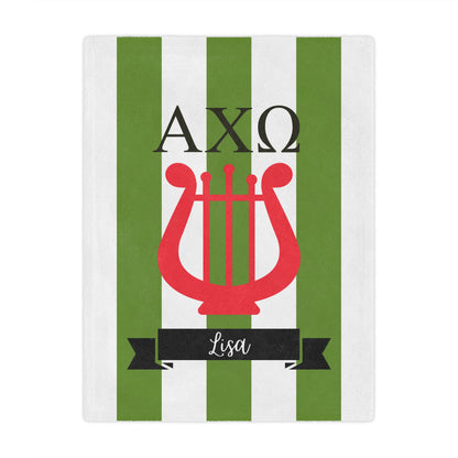 Alpha Chi Omega Personalized Lyre Blanket - Ivy Society