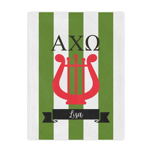 Alpha Chi Omega Personalized Lyre Blanket - Ivy Society