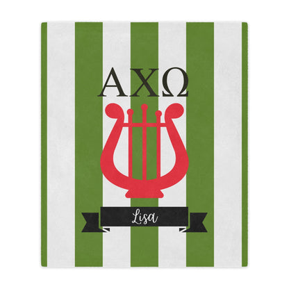 Alpha Chi Omega Personalized Lyre Blanket - Ivy Society