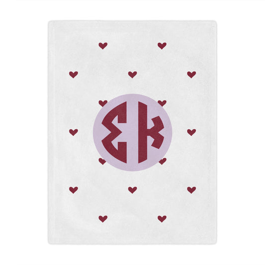Sigma Kappa Hearts Blanket - Ivy Society