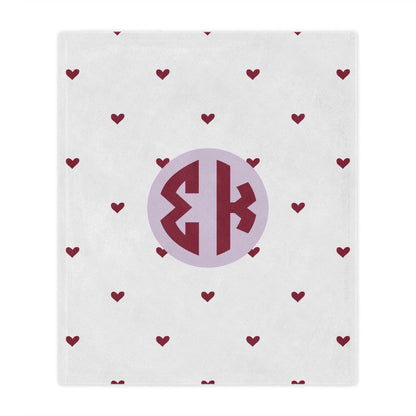 Sigma Kappa Hearts Blanket - Ivy Society