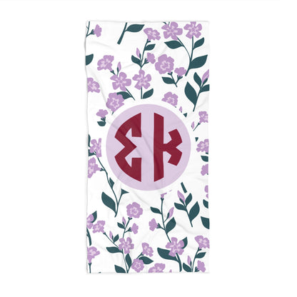 Sigma Kappa Floral Beach Towel - Ivy Society