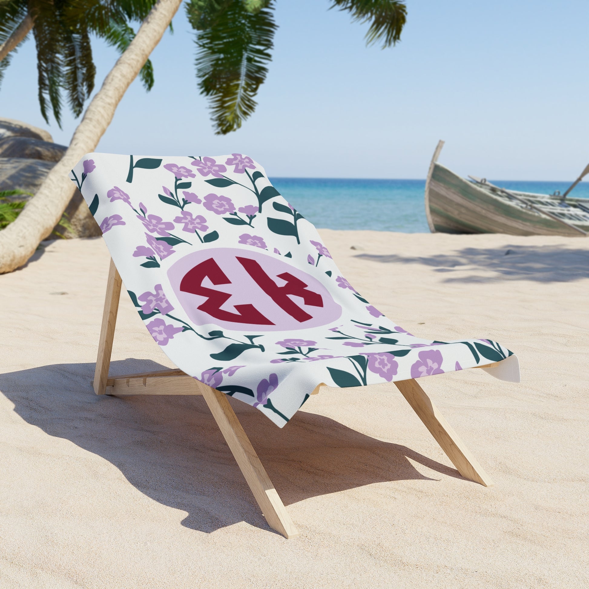 Sigma Kappa Floral Beach Towel - Ivy Society