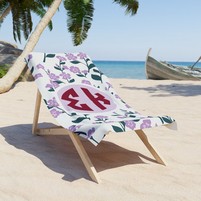 Sigma Kappa Floral Beach Towel - Ivy Society