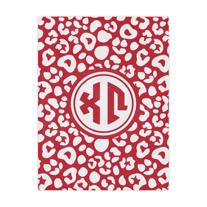 Chi Omega Leopard Blanket - Ivy Society