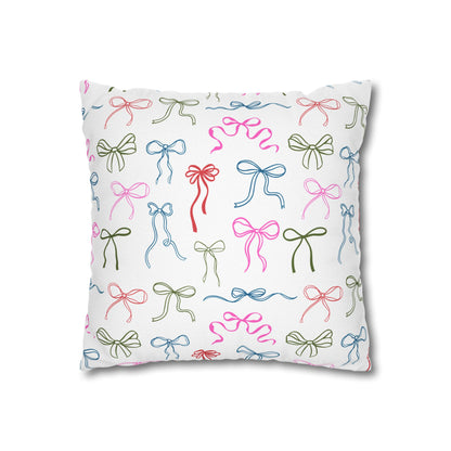 Alpha Chi Omega Personalized Bow Throw Pillow Cover - Ivy Society