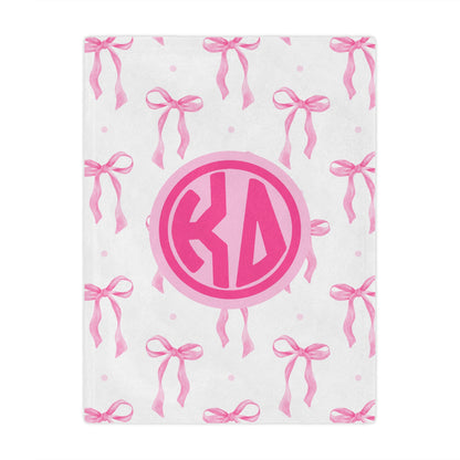 Kappa Delta Pink Bow Blanket - Ivy Society