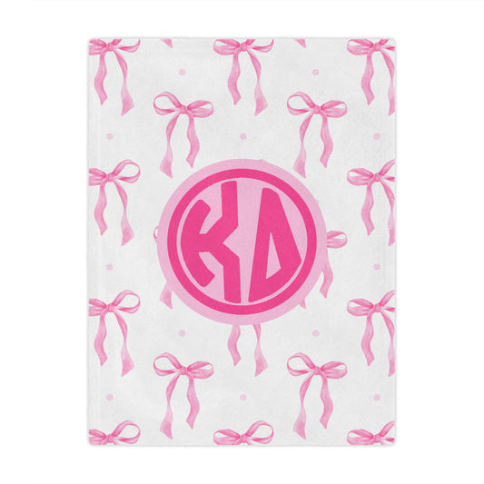 Kappa Delta Pink Bow Blanket - Ivy Society